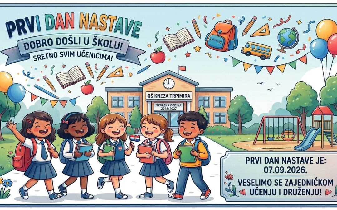 Organizacija nastave – prvi dan školske godine 2026/2027