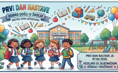 Organizacija nastave – prvi dan školske godine 2026/2027